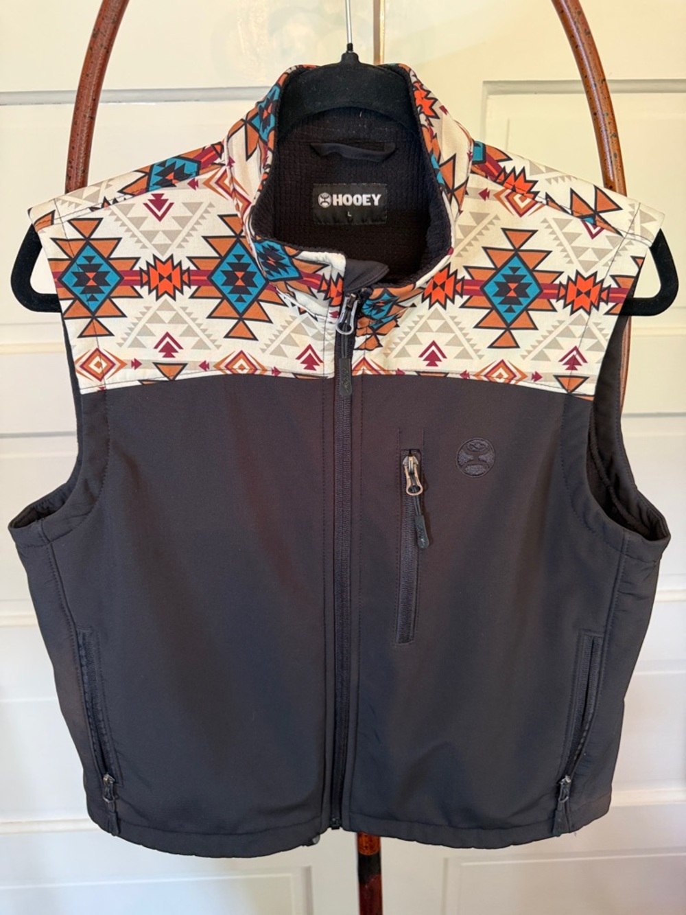 Hooey cowgirl Aztec Western Softshell Vest L Southwest Rodeo